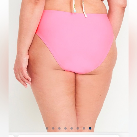 🆕 Old Navy Women’s Extra High-Waisted French-Cut Swim Bottoms Pink Edge Neon M - Picture 8 of 14